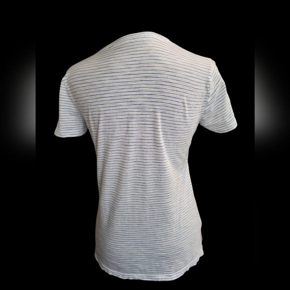 Madewell Blue And White Striped V-Neck Women's Top XXS - Picture 11 of 12